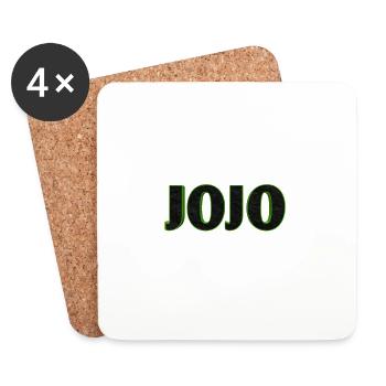Blue JOJO T-shirt (50% OFF!!) - Coasters (set of 4) - white - Front