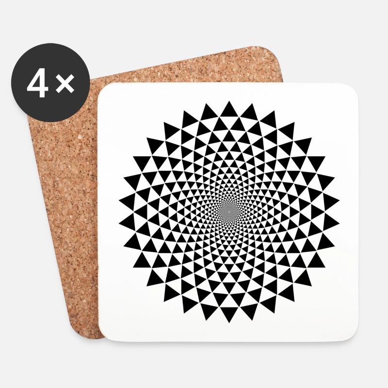 vortex - Coasters (set of 4) - white