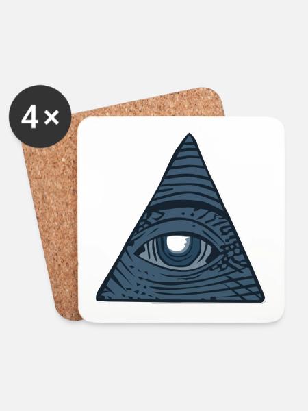 all seeing eye - Untersetzer (4er-Set) - Weiß