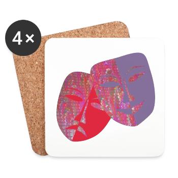 masken e 61 - Untersetzer (4er-Set) - Weiß - Vorne
