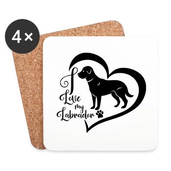 Labrador - Untersetzer (4er-Set) - Weiß - Vorne
