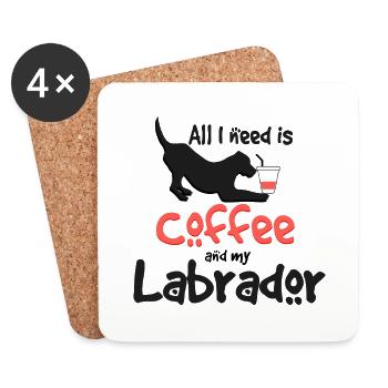 Labrador - Untersetzer (4er-Set) - Weiß - Vorne