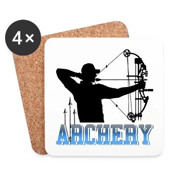 Archery - Coasters (set of 4) - white - Front