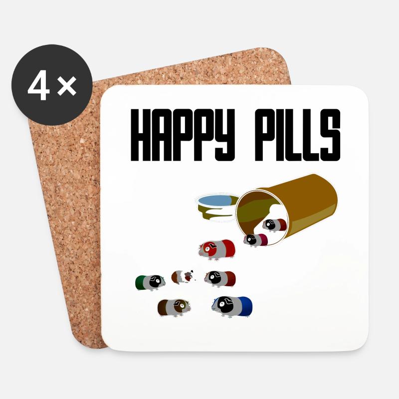 Guinea pig - Coasters (set of 4) - white