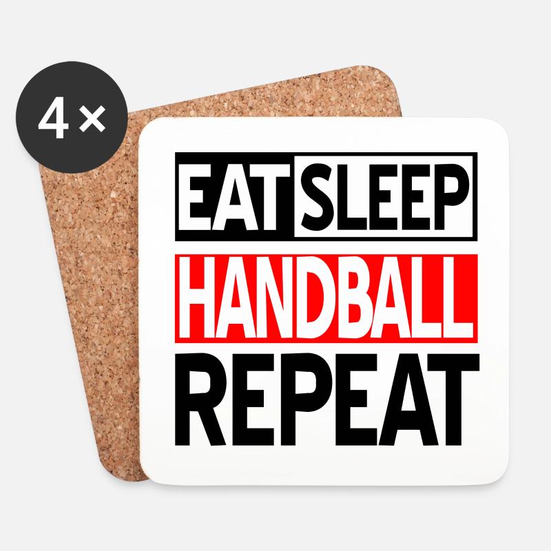 Handball - Untersetzer (4er-Set) - Weiß