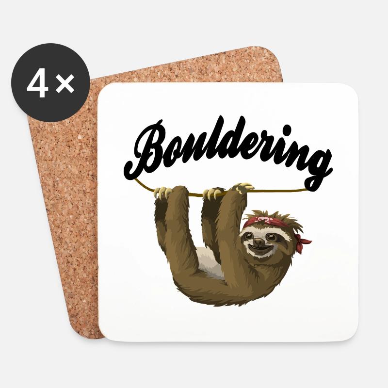 Bouldern - Untersetzer (4er-Set) - Weiß