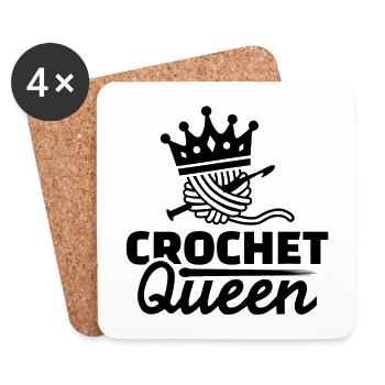 Crochet - Dessous de verre (lot de 4) - blanc - Devant