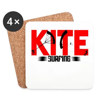 Kitesurfing - Coasters (set of 4) - white - Front
