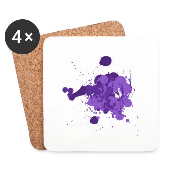mixtura - violet - Dessous de verre (lot de 4) - blanc - Devant