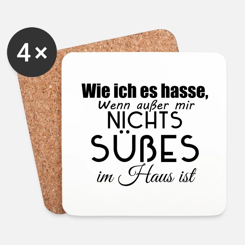 Wie ich es hasse Spruch - Untersetzer (4er-Set) - Weiß
