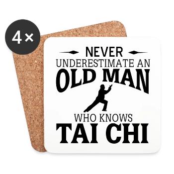 Tai Chi - Coasters (set of 4) - white - Front