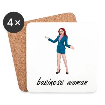 business woman - Coasters (set of 4) - white - Front