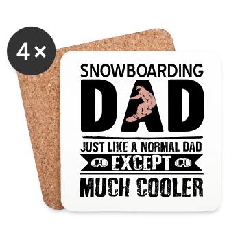 Snowboard - Untersetzer (4er-Set) - Weiß - Vorne