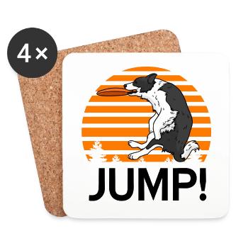 Border Collie - Untersetzer (4er-Set) - Weiß - Vorne