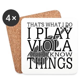 Viola - Coasters (set of 4) - white - Front
