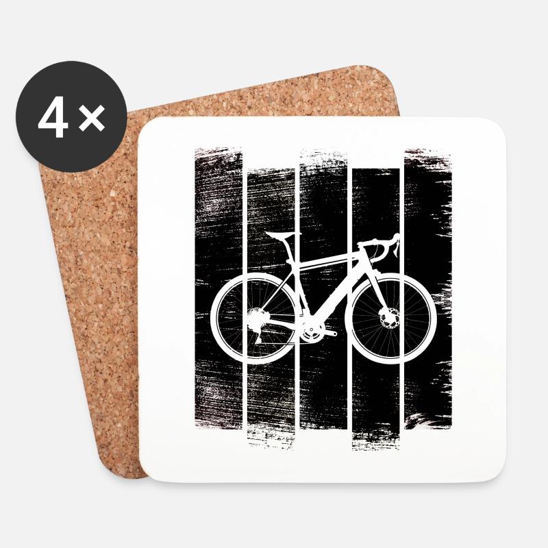 Rennrad - Premium Design - Untersetzer (4er-Set) - Weiß