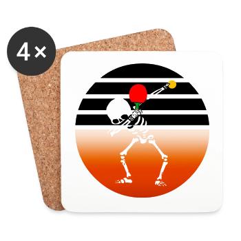 Ping-pong - Dessous de verre (lot de 4) - blanc - Devant