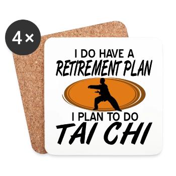 Tai Chi - Untersetzer (4er-Set) - Weiß - Vorne