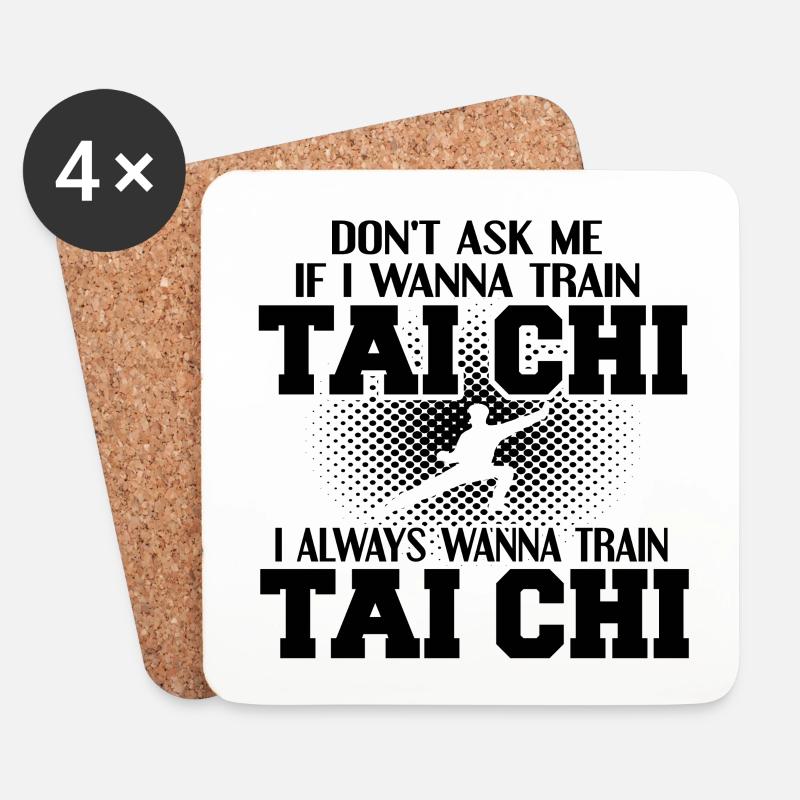Tai Chi - Untersetzer (4er-Set) - Weiß