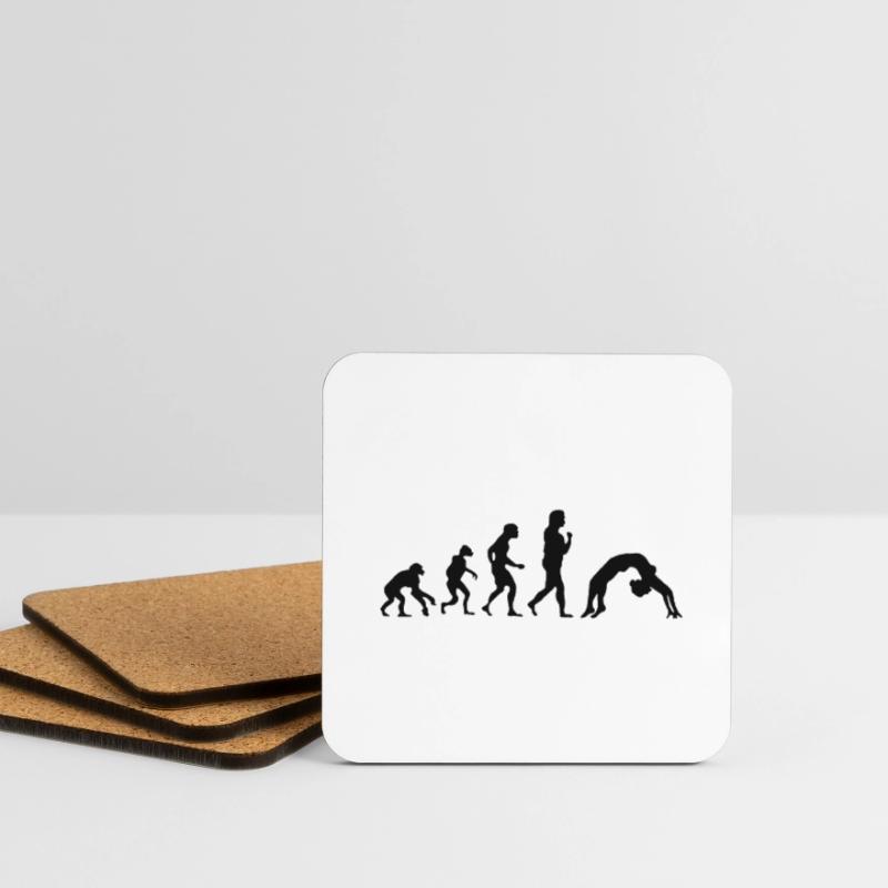 Gymnastics development dancing evolution Coasters (set of 4)