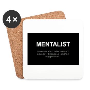 MENTALIST T-Shirt, Hoodies, Mugs, Phone Cases, etc - Dessous de verre (lot de 4) - blanc - Devant
