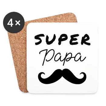Super Dad - Coasters (set of 4) - white - Front