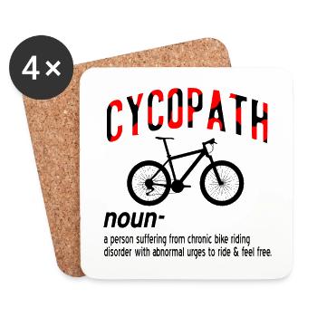 vélo de montagne - Dessous de verre (lot de 4) - blanc - Devant