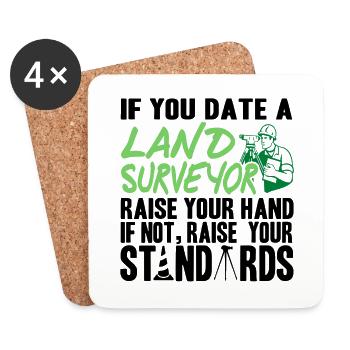 Surveyor Surveyor Job Gift - Coasters (set of 4) - white - Front