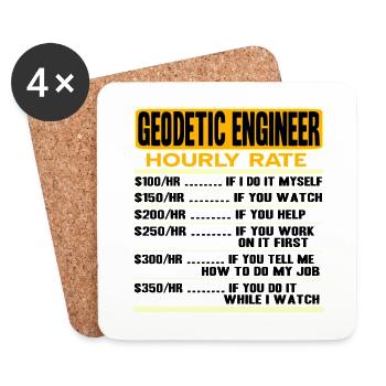 Surveyor Surveyor Job Gift - Coasters (set of 4) - white - Front
