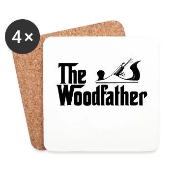 Carpenter Repair Craft Construction Wood Gift - Coasters (set of 4) - white - Front