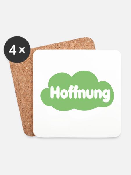 HOFFNUNG - Untersetzer (4er-Set) - Weiß