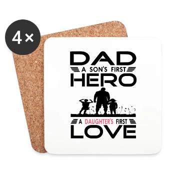 Father and daughter gift - Coasters (set of 4) - white - Front