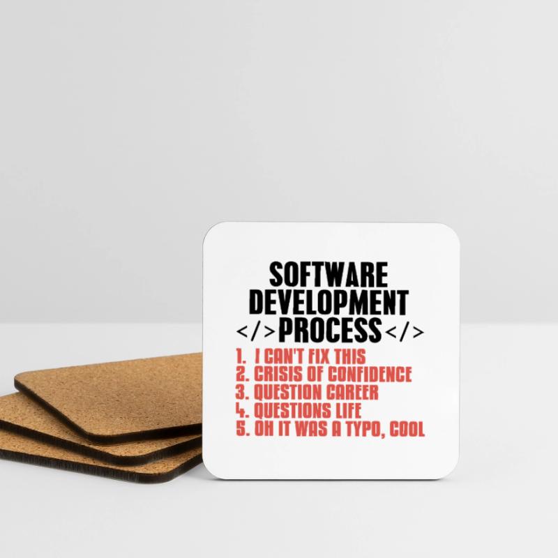 Programmierer Coder Softwareentwickler Geschenk Untersetzer (4er-Set)