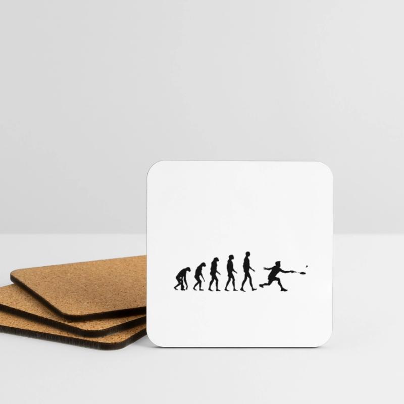 Shuttlecock Evolution Badminton Evolution Gift Coasters (set of 4)