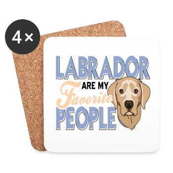 Labrador - Untersetzer (4er-Set) - Weiß - Vorne