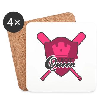 Cricket cricketer cricket sport gift - Coasters (set of 4) - white - Front
