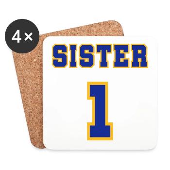 Sister 1 - Coasters (set of 4) - white - Front