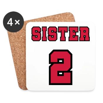 Sister 2 - Coasters (set of 4) - white - Front
