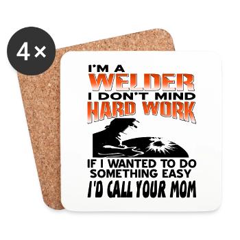 welder - Coasters (set of 4) - white - Front