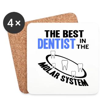 Dentiste - Dessous de verre (lot de 4) - blanc - Devant