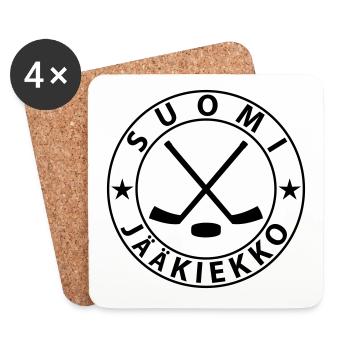 Finland Ice Hockey - Coasters (set of 4) - white - Front