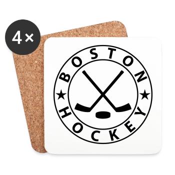 Boston Eishockey - Untersetzer (4er-Set) - Weiß - Vorne