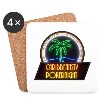 PokerNight - Untersetzer (4er-Set) - Weiß - Vorne