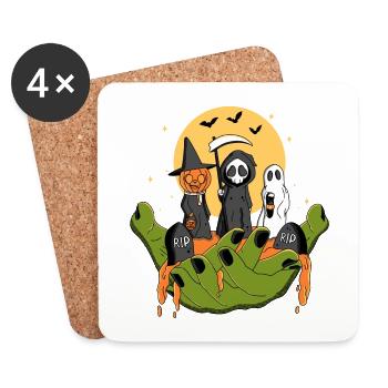 A Piece of Halloween - Coasters (set of 4) - white - Front