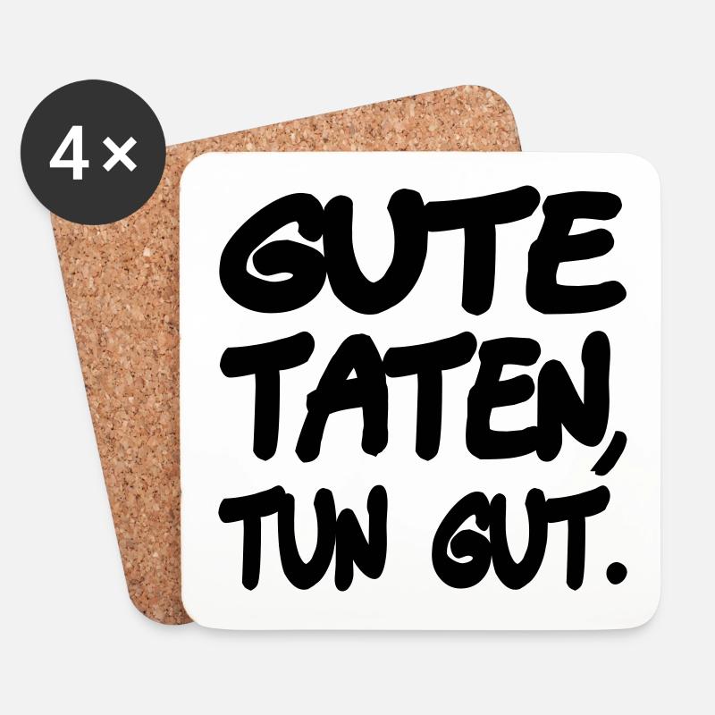 hilfsbereit - Untersetzer (4er-Set) - Weiß