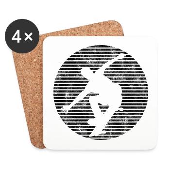 Skateboarder Skateboard Skater Skate Skateing - Coasters (set of 4) - white - Front