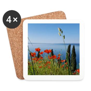Lac de Garde - Dessous de verre (lot de 4) - blanc - Devant