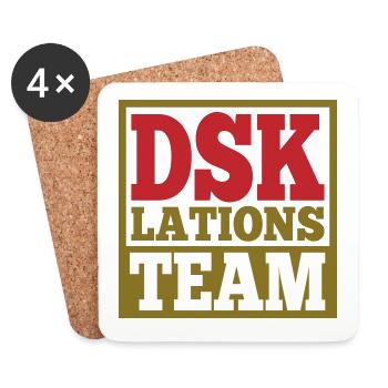 Deeskalationsteam DSKlations Team Farben änderbar - Untersetzer (4er-Set) - Weiß - Vorne