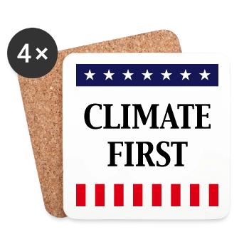 Climate First / Stars & Stripes (Changement climatique) - Dessous de verre (lot de 4) - blanc - Devant