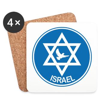 Israel Taube - Untersetzer (4er-Set) - Weiß - Vorne
